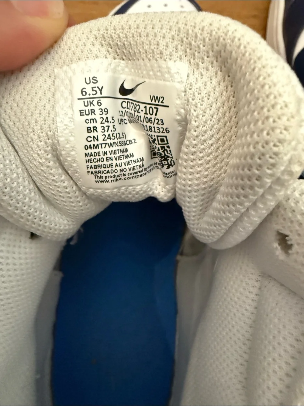 Nike Kids High-Top Sneakers - White & Navy